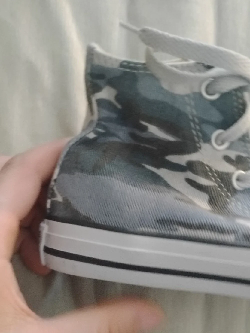 Converse Kids High Top Sneakers in Gray Blue Camo